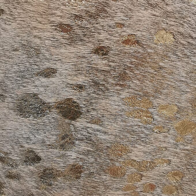 Vankúš z hovädzej kože Luxury Cowhide BRAZÍLIA METALIC 40x40cm