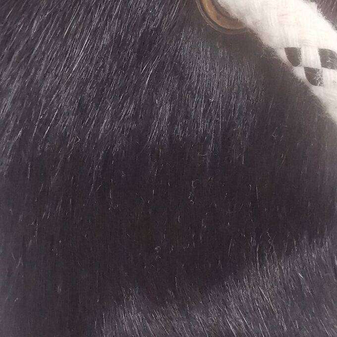 Zarážka do dverí Luxury Cowhide BRAZÍLIA BLACK 17x20cm