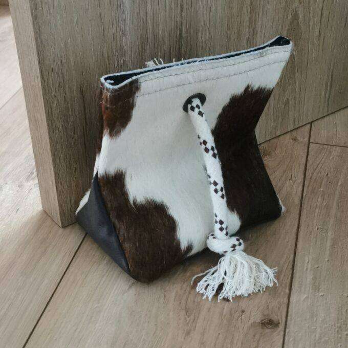 Zarážka do dverí Luxury Cowhide BRAZÍLIA BRAWN&WHITE 17x20cm