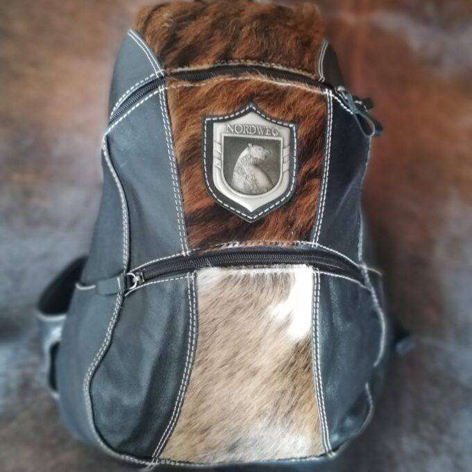 Kožený ruksak Luxury Cowhide NORDWEG TRICOLOR čierno-hnedý