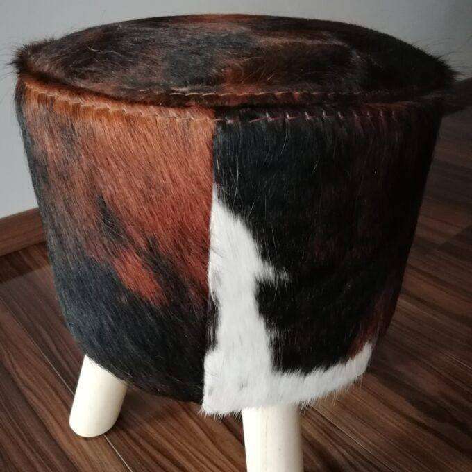 Kožený TABURET Luxury Cowhide SMALL 32x39cm