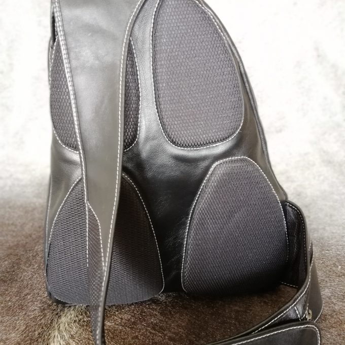 Kožený batoh Luxury Cowhide NORDWEG GREY čiernosivý 32x45x15cm 15L
