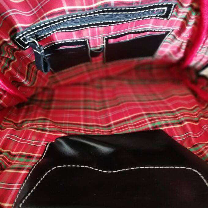 Kožený batoh Luxury Cowhide NORDWEG GREY čiernosivý 32x45x15cm 15L