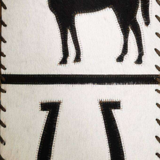 Bežec na stôl Luxury Cowhide BRAZÍLIA HORSE&HORSESHOE BROWN 30x170cm