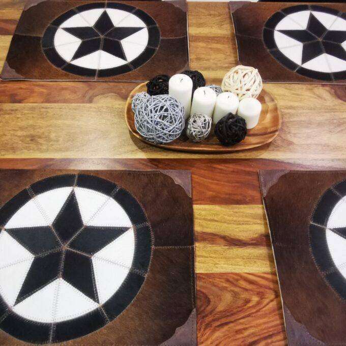 Kožené prestieranie Luxury Cowhide BRAZÍLIA STAR 45x32cm