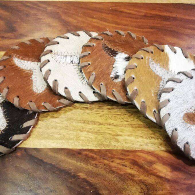 Kožené podpivníky Luxury Cowhide BRAZÍLIA HORN