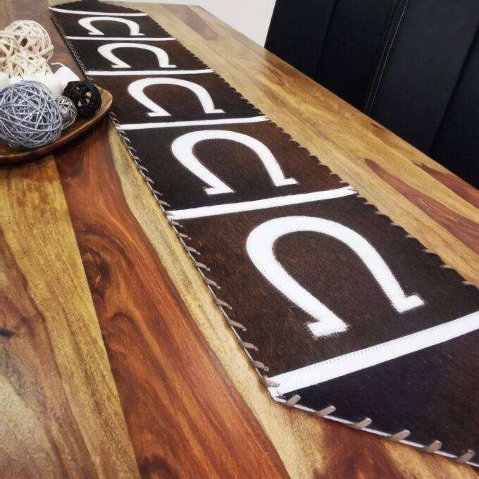Bežec na stôl Luxury Cowhide BRAZÍLIA HORSESHOE 30x170cm