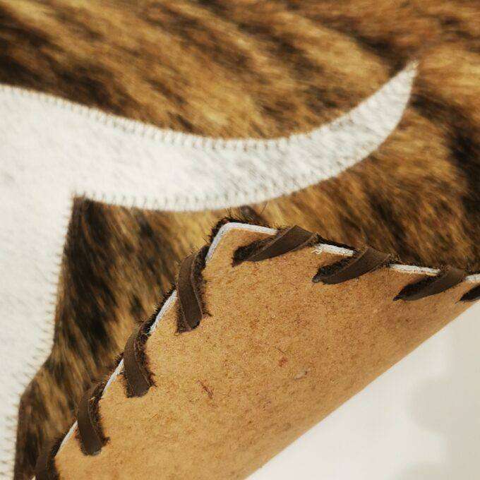 Kožené prestieranie Luxury Cowhide BRAZÍLIA BRINDLE SALT&PEPPER HORN 44x31cm
