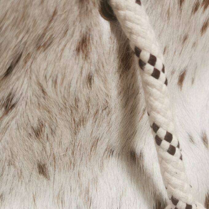 Zarážka do dverí Luxury Cowhide BRAZÍLIA SALT&PEPPER BROWN 17x20cm